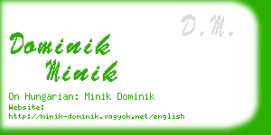 dominik minik business card